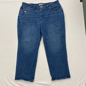 Madewell Jeans Curvy Perfect Vintage Straight Stretch Denim Womens 22W Blue